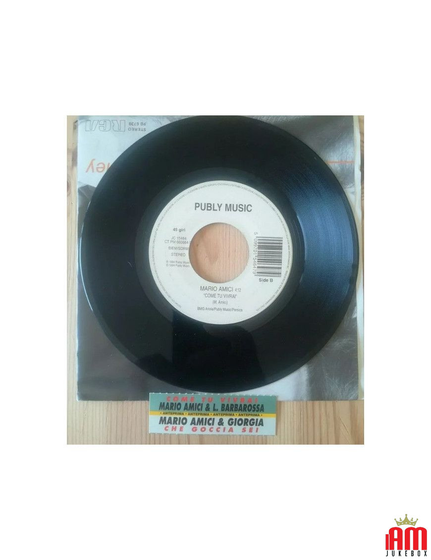 What a Drop You Are As You Will Live [Mario Amici] - Vinyl 7", 45 RPM, Jukebox [product.brand] 1 - Shop I'm Jukebox 