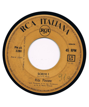 You write! I would like to speak to you [Rita Pavone] - Vinyl 7", 45 RPM, Jukebox [product.brand] 1 - Shop I'm Jukebox 