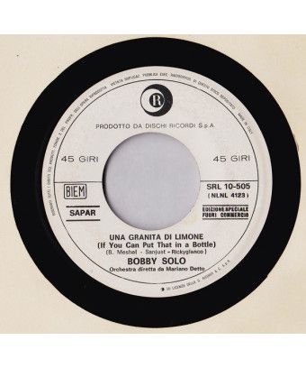 Una Granita Di Lemon If You Can Put That In A Bottle [Bobby Solo] – Vinyl 7", 45 RPM, Promo [product.brand] 1 - Shop I'm Jukebox