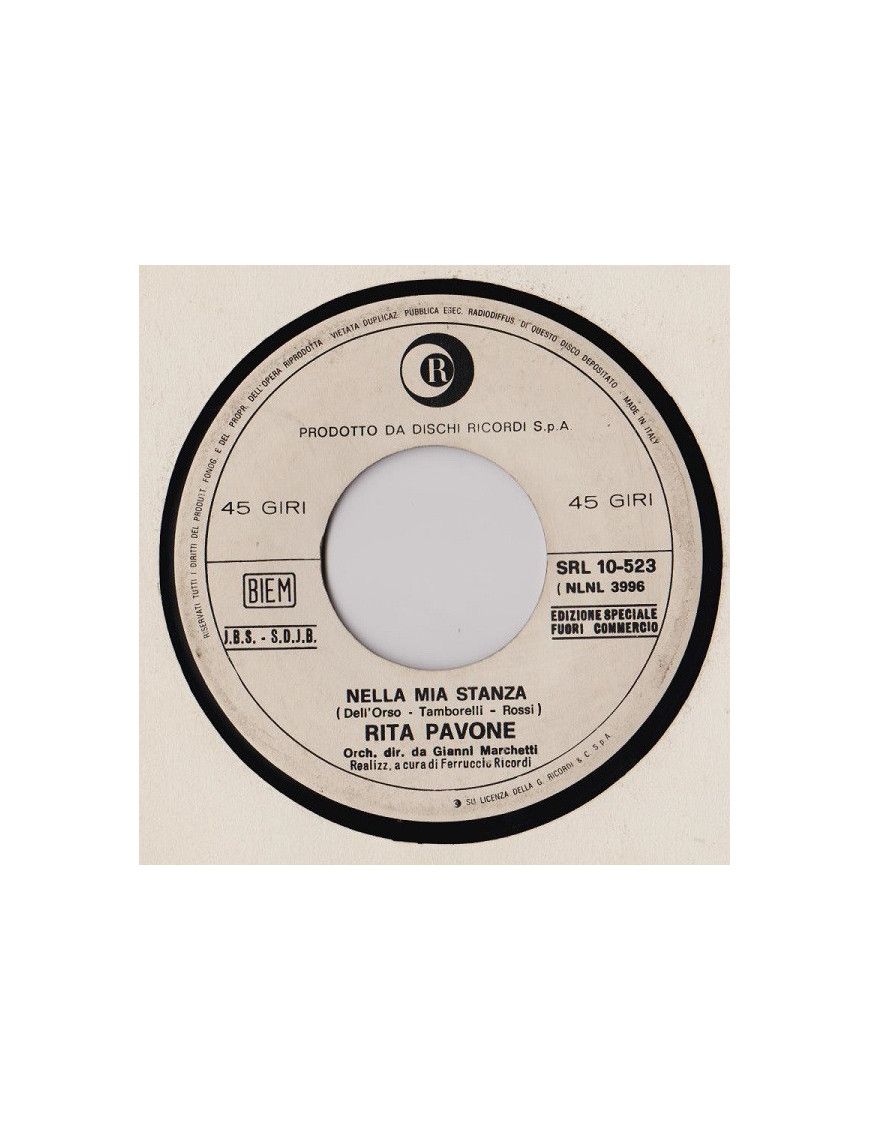 In My Room [Rita Pavone] – Vinyl 7", 45 RPM, Promo [product.brand] 1 - Shop I'm Jukebox 