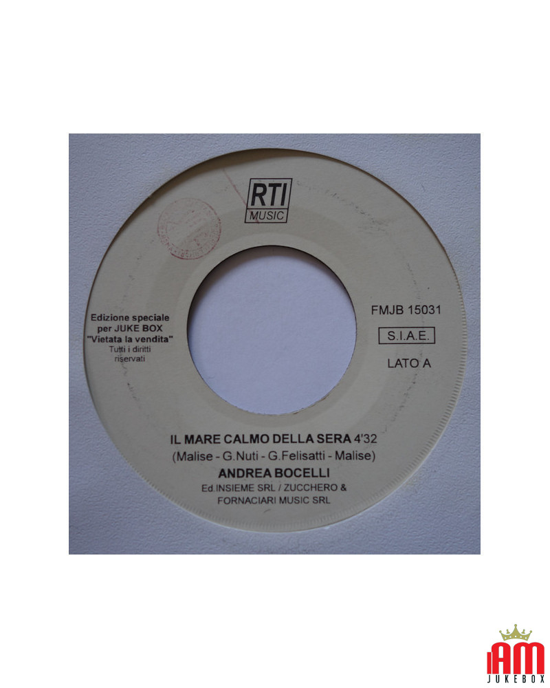 La Mer Calme du Soir Malelingue Maudite [Andrea Bocelli,...] - Vinyl 7", 45 RPM, Jukebox [product.brand] 1 - Shop I'm Jukebox 