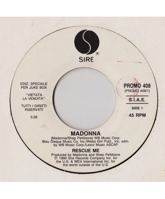 Rescue Me Crazy [Madonna,...] – Vinyl 7", 45 RPM, Jukebox [product.brand] 1 - Shop I'm Jukebox 