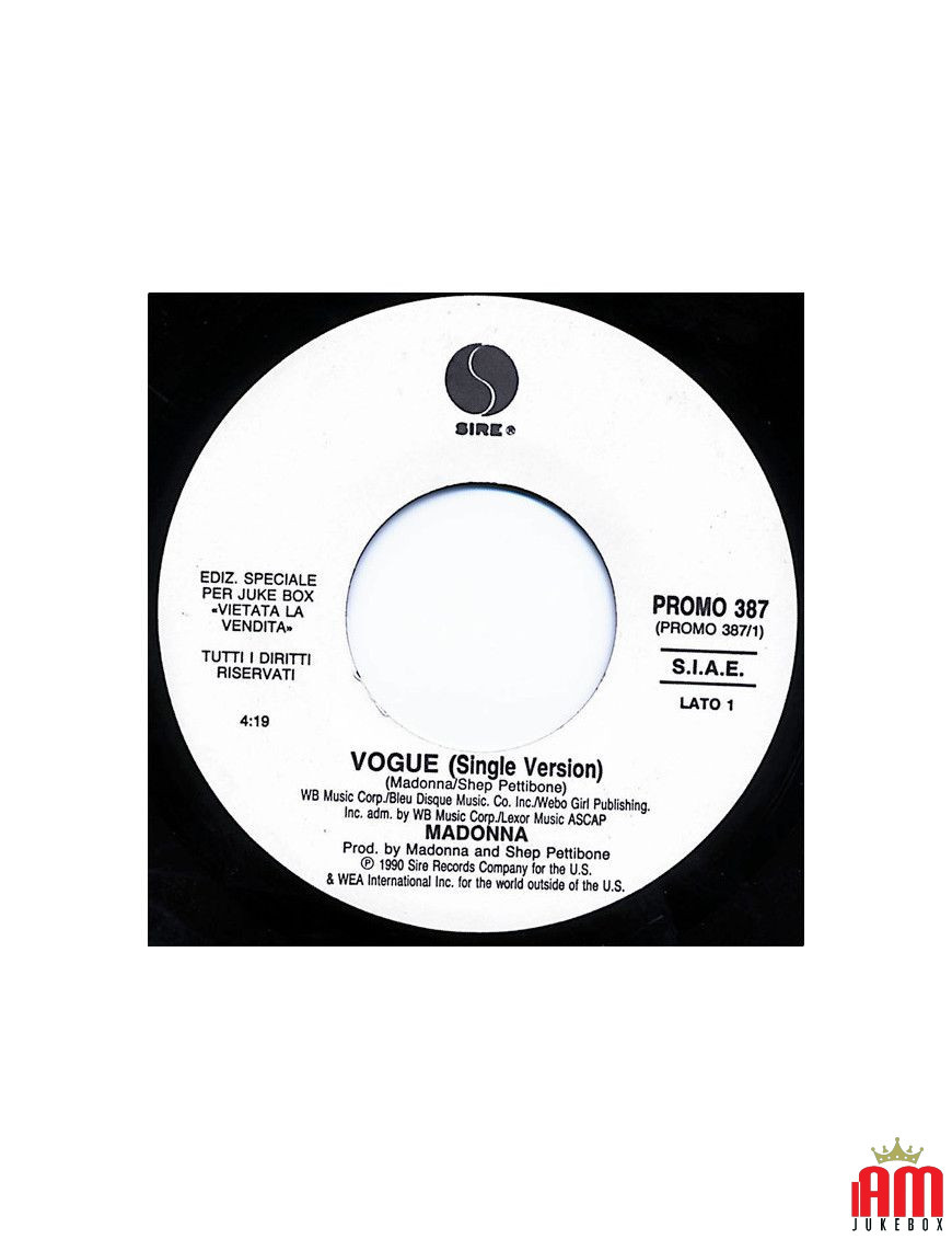 Vogue (Einzelversion) Per Curiosity [Madonna,...] – Vinyl 7", 45 RPM, Jukebox [product.brand] 1 - Shop I'm Jukebox 