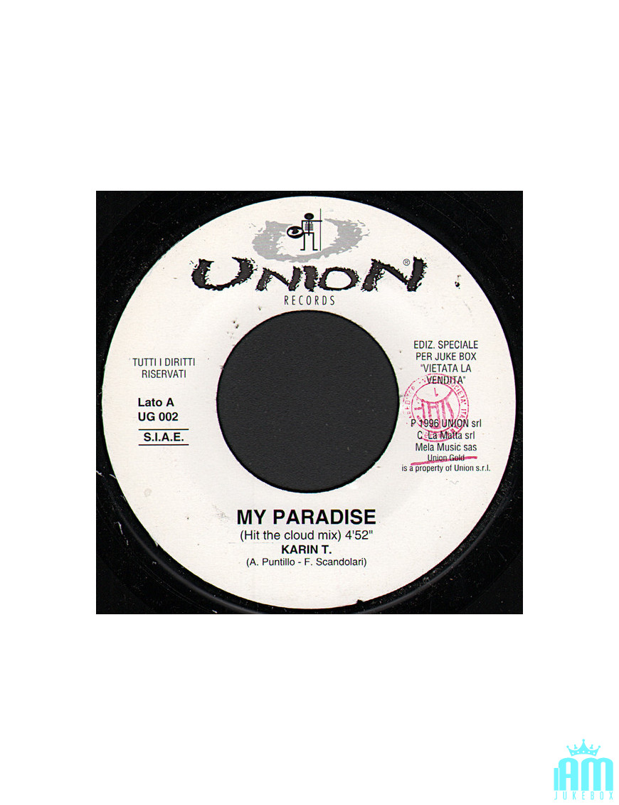 Mon paradis, je te sens [Karin T.] - Vinyl 7", 45 RPM, Single, Jukebox, Promo [product.brand] 1 - Shop I'm Jukebox 
