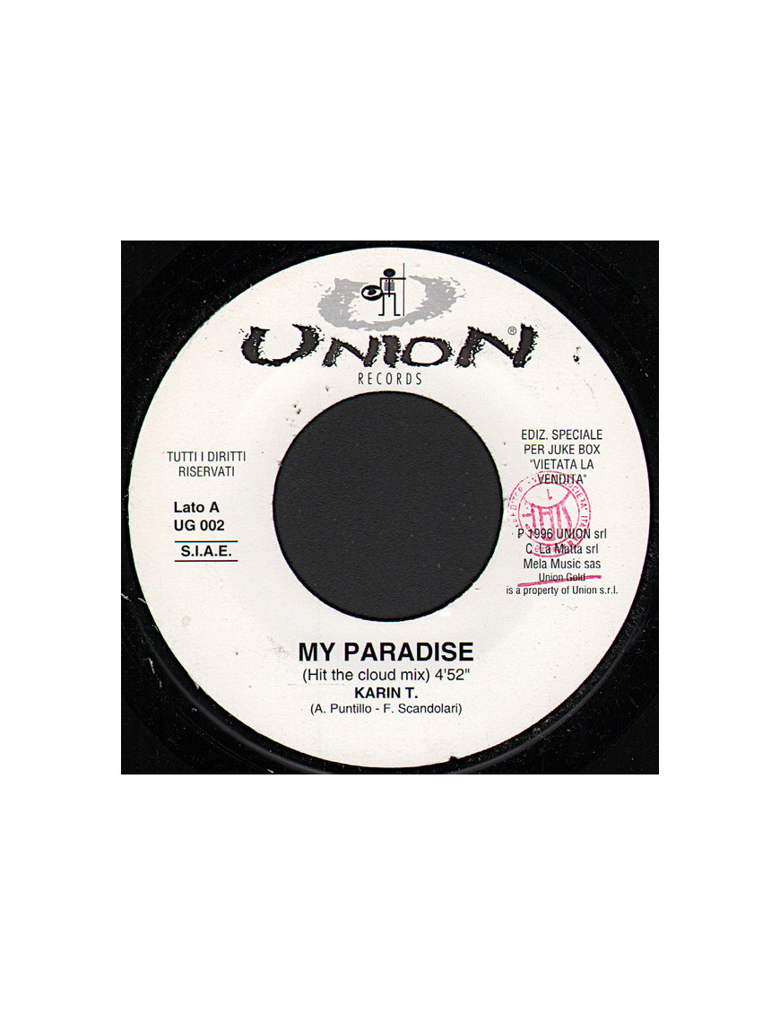 My Paradise I Feel You [Karin T.] - Vinyl 7", 45 RPM, Single, Jukebox, Promo [product.brand] 1 - Shop I'm Jukebox 