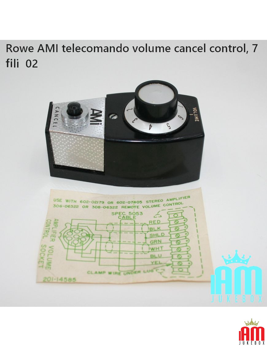 Rowe AMI remote volume/cancel control, 7 wires for early Rowe jukeboxes.