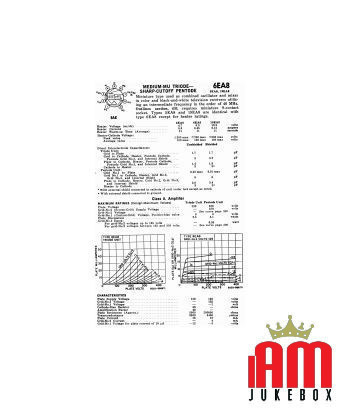 6EA8 Ventil Ventile Philips Zustand: Neu [product.supplier] 1 6EA8 Ventil VALVOLA 6EA8 Typ: Universaltriode - Pentode Identisch 