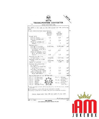 6AT8-Ventil Ventile [product.brand] Zustand: Neu [product.supplier] 1 6AT8-Ventil Valvola 6AT8 Typ: Triode – Pentode. Frequenzum