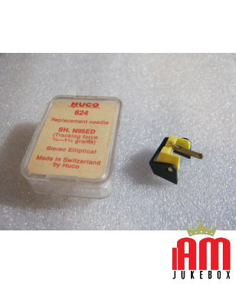 Aiguille de platine HUCO 824 pour Shure SH. N95ED (1/4-1/2 grammes) Aiguilles pour jukebox et platine vinyle [product.brand] Con