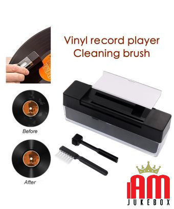 Anti-static brush for vinyl records