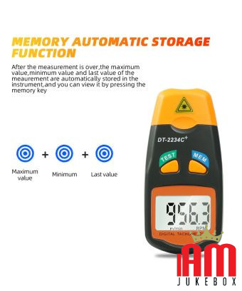 Tachymètre laser numérique DT2234C + RPM I Nostri Vinili 1 - Shop I'm Jukebox 