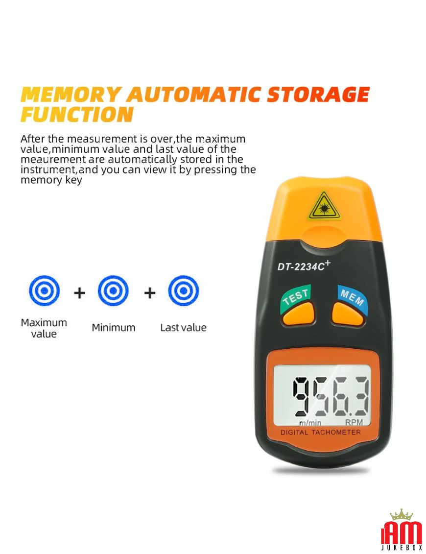 DT2234C + RPM digital laser tachometer I Nostri Vinili 1 - Shop I'm Jukebox 