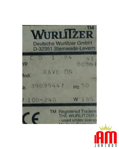 English (English) Wurlitzer 1 Wurlitzer jukebox 