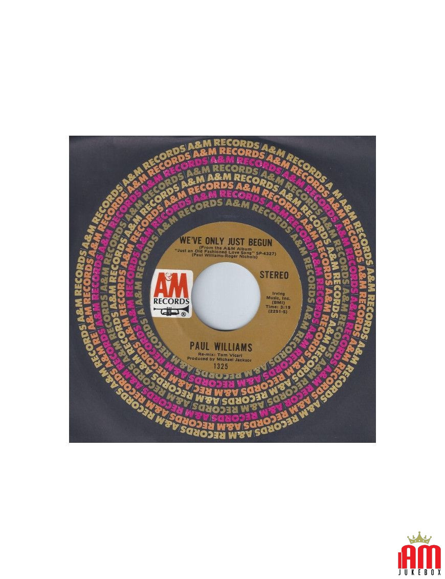 Nous venons juste de commencer [Paul Williams (2)] - Vinyl 7", 45 RPM, Single [product.brand] 1 - Shop I'm Jukebox 