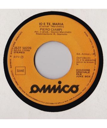 Io E Te, Maria [Piero Ciampi] - Vinyl 7", 45 RPM, Jukebox, Stereo [product.brand] 1 - Shop I'm Jukebox 