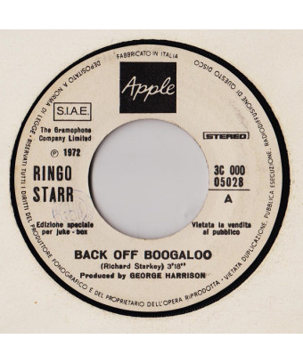 Back Off Boogaloo [Ringo Starr] - Vinyle 7", 45 tr/min, Jukebox, Stéréo