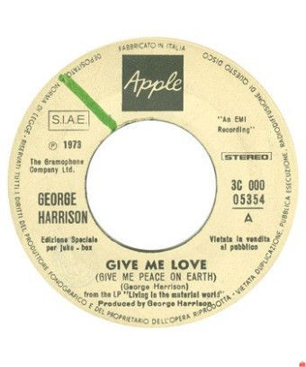 Give Me Love (Give Me Peace On Earth) [George Harrison] - Vinyle 7", 45 tours, Jukebox [product.brand] 1 - Shop I'm Jukebox 