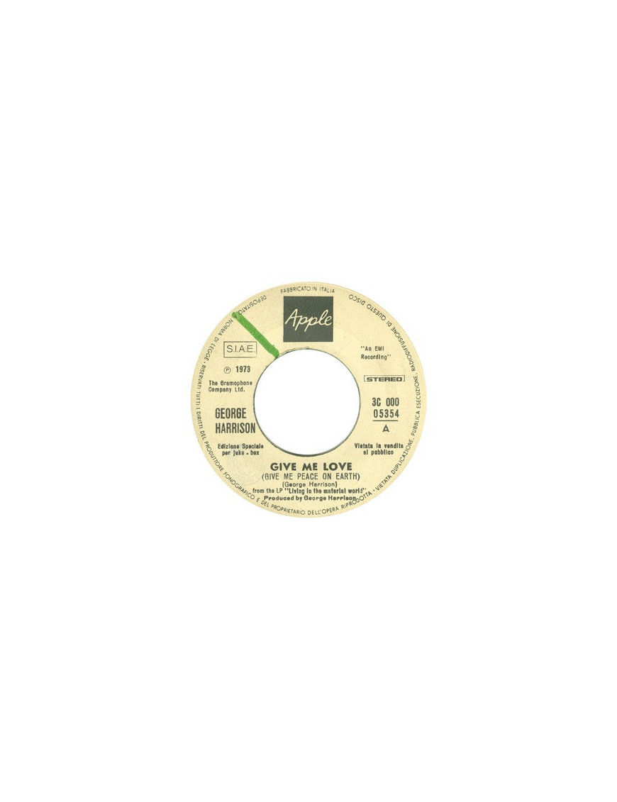 Give Me Love (Give Me Peace On Earth) [George Harrison] - Vinyl 7", 45 RPM, Jukebox