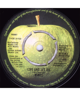 Live And Let Die [Wings (2)] – Vinyl 7", 45 RPM, Single