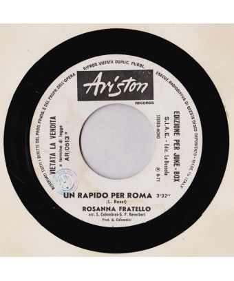 Tomorrow Is Another Day (The Wonders You Perform) A Rapido Per Roma [Ornella Vanoni,...] - Vinyl 7", 45 RPM, Jukebox [product.br