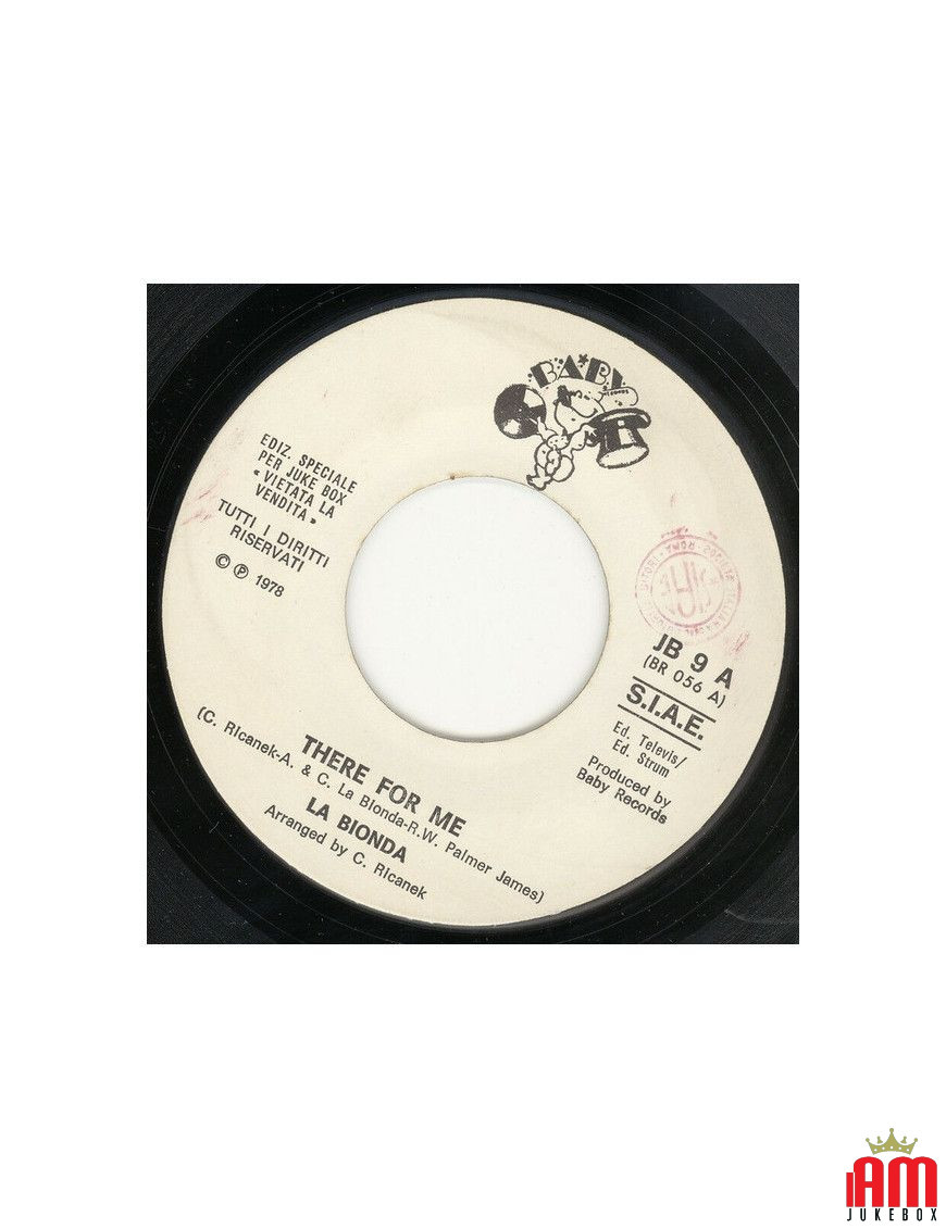 There For Me [La Bionda] – Vinyl 7", 45 RPM, Jukebox [product.brand] 1 - Shop I'm Jukebox 