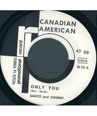 Only You [Santo & Johnny] - Vinyle 7", 45 tours, promo [product.brand] 1 - Shop I'm Jukebox 