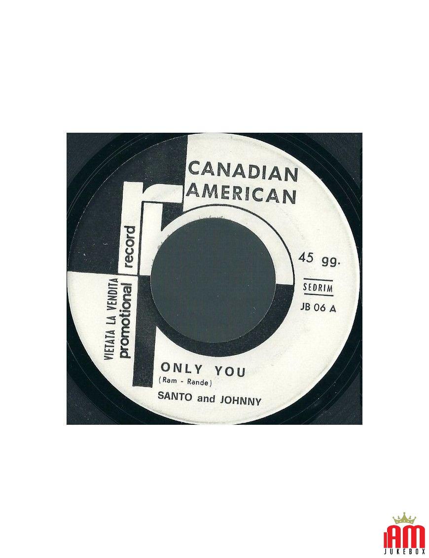 Only You [Santo & Johnny] – Vinyl 7", 45 RPM, Promo [product.brand] 1 - Shop I'm Jukebox 