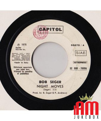 Night Moves Living Next Door To Alice [Bob Seger,...] - Vinyle 7", 45 RPM, Jukebox [product.brand] 1 - Shop I'm Jukebox 