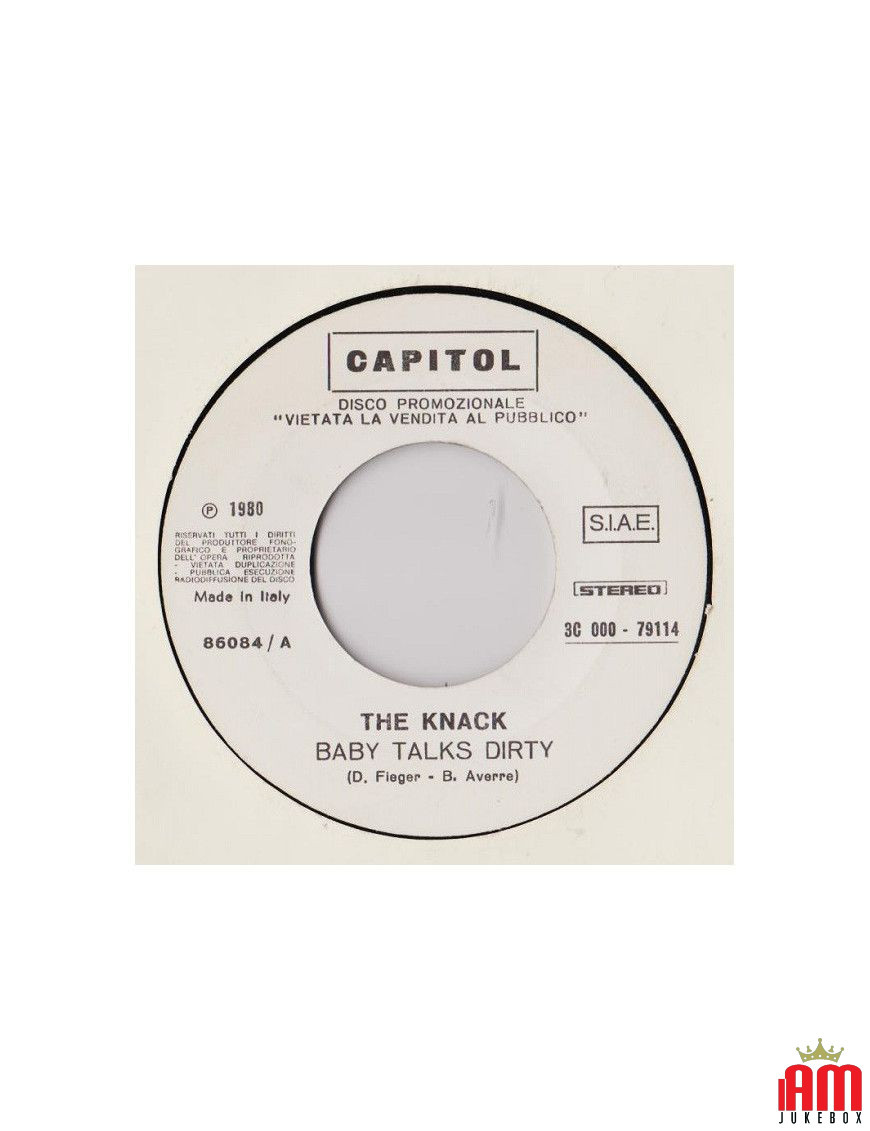 Baby Talks Dirty More Than A Song [The Knack (3),...] – Vinyl 7", 45 RPM, Promo, Stereo [product.brand] 1 - Shop I'm Jukebox 