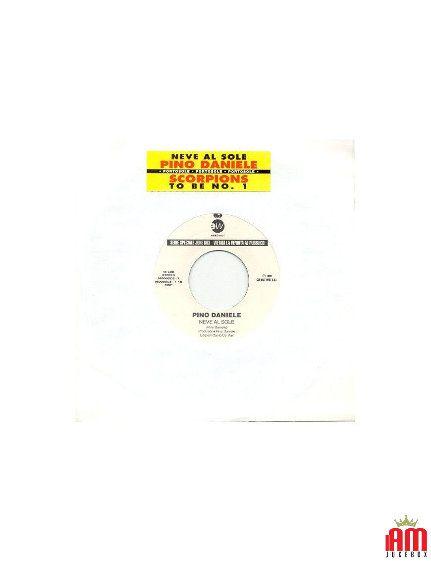 Neve Al Sole To Be N° 1 [Pino Daniele,...] - Vinyl 7", 45 RPM, Jukebox [product.brand] 1 - Shop I'm Jukebox 