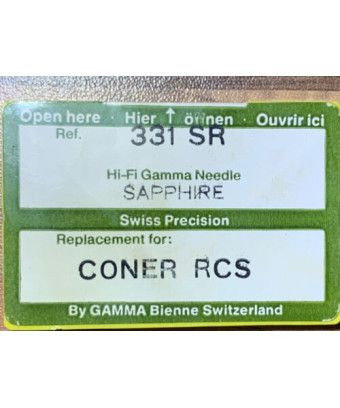 STYLET CONER RCS - AIGUILLE HI-FI GAMMA SAPHIR - REF. 331 - Aiguilles pour jukebox et platine vinyle [product.brand] Condition: 