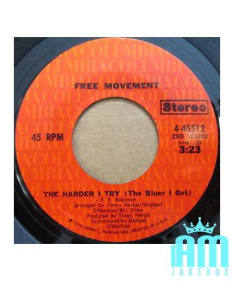 The Harder I Try (The Bluer I Get) Comin' Home [Free Movement] – Vinyl 7", 45 RPM, Styrol [product.brand] 1 - Shop I'm Jukebox 