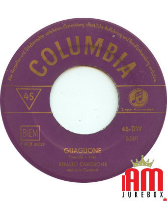 Guaglione Boogie Woogie Italiano [Renato Carosone E Il Suo Quartetto] - Vinyl 7", Single, 45 RPM [product.brand] 1 - Shop I'm Ju