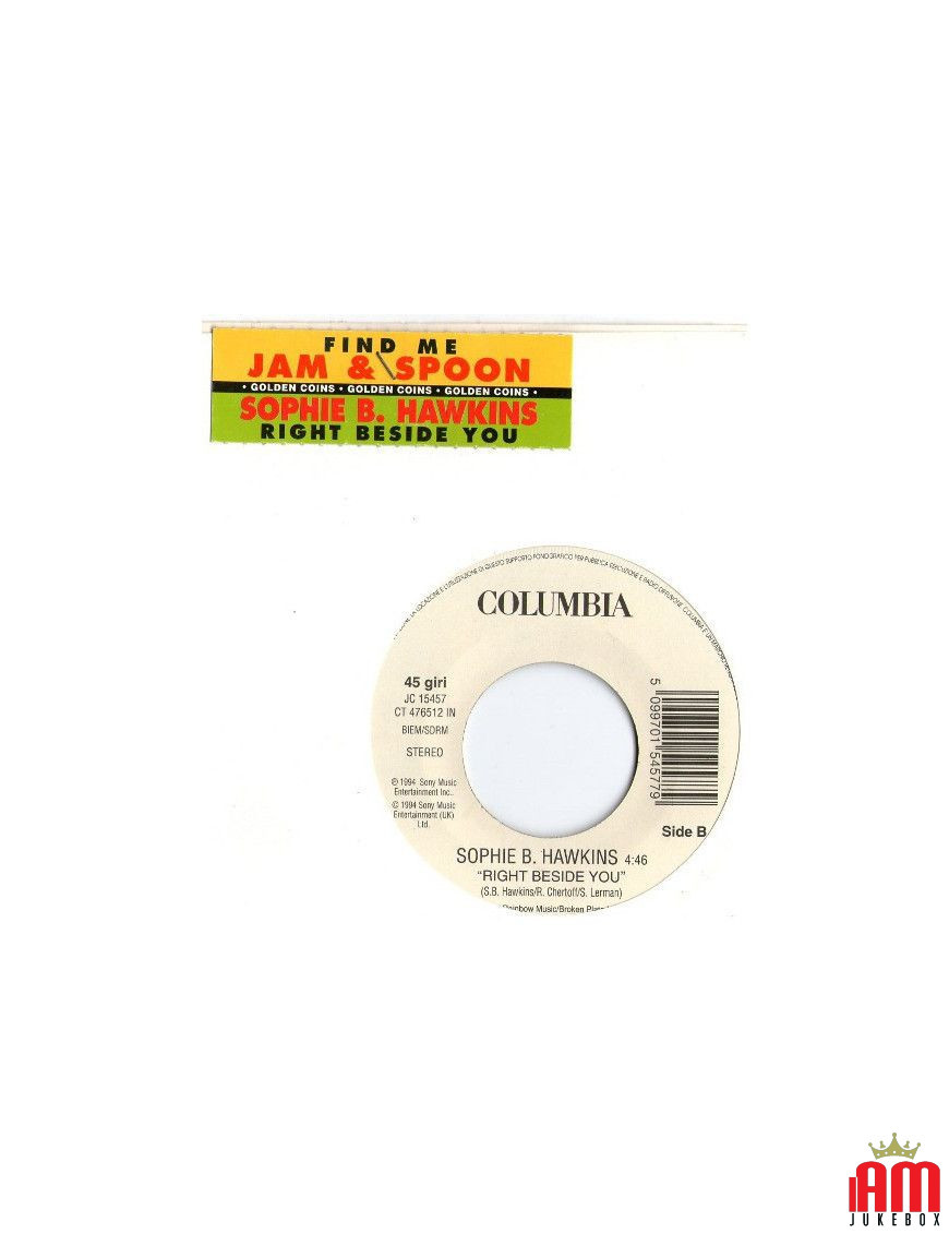 Find Me Right Beside You [Jam & Spoon,...] - Vinyl 7", 45 RPM, Jukebox [product.brand] 1 - Shop I'm Jukebox 