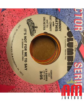 Chances Are [Johnny Mathis,...] - Vinyl 7", 45 RPM, Reissue [product.brand] 1 - Shop I'm Jukebox 