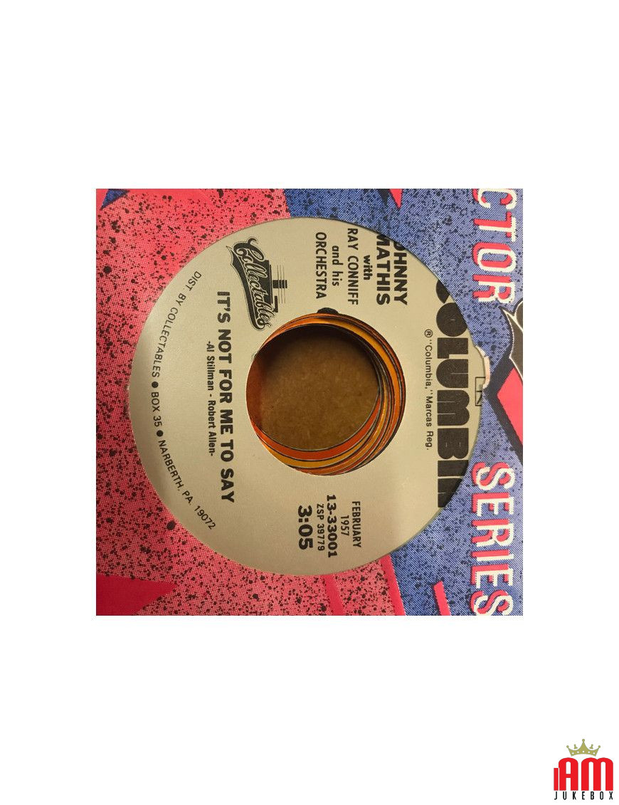 Chances Are [Johnny Mathis,...] - Vinyl 7", 45 RPM, Reissue [product.brand] 1 - Shop I'm Jukebox 