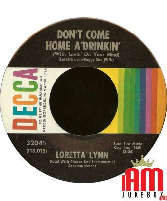 Don't Come Home A'Drinkin' (With Lovin' On Your Mind) Saint To A Sinner [Loretta Lynn] – Vinyl 7", 45 RPM [product.brand] 1 - Sh