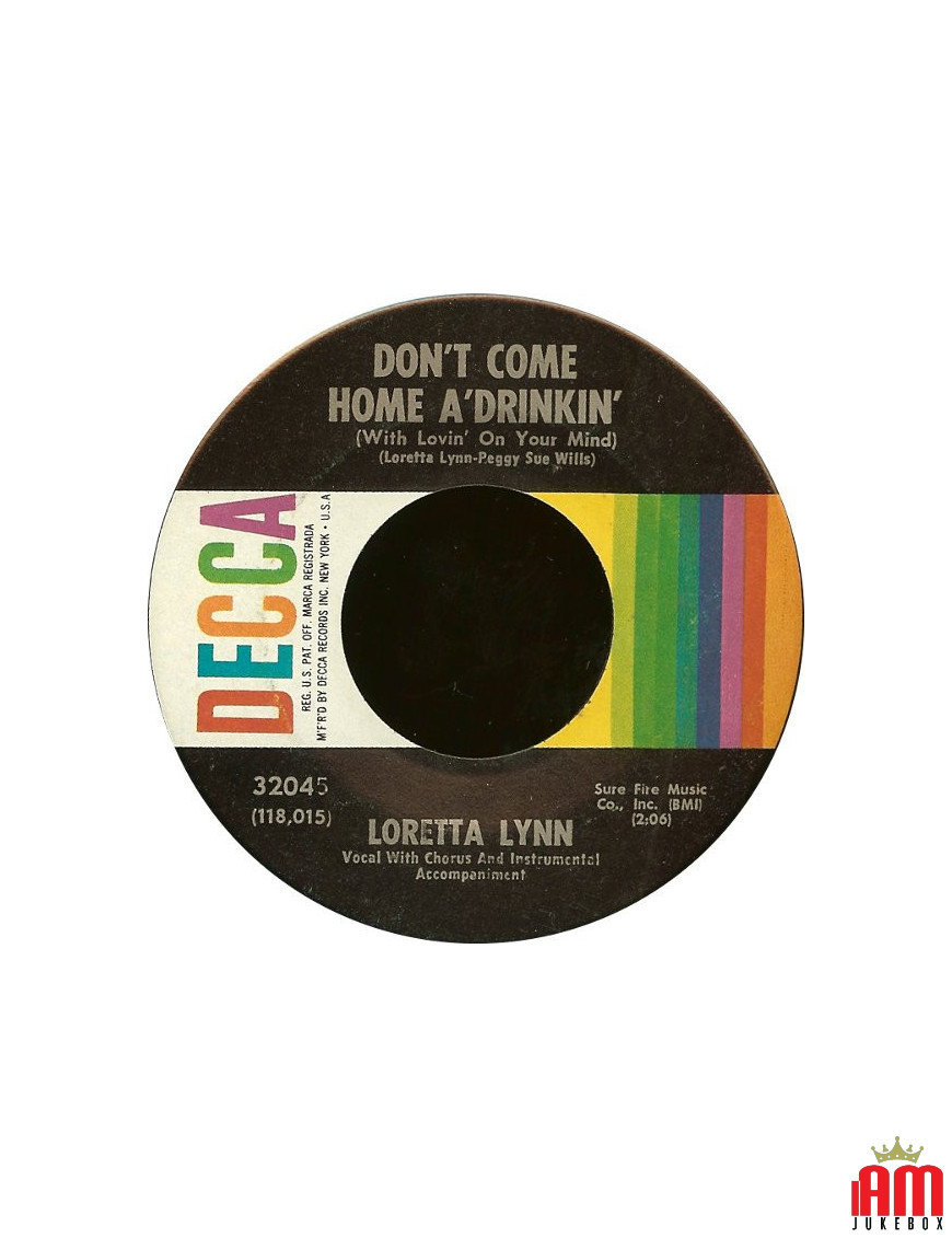 Don't Come Home A'Drinkin' (With Lovin' On Your Mind) Saint To A Sinner [Loretta Lynn] – Vinyl 7", 45 RPM [product.brand] 1 - Sh