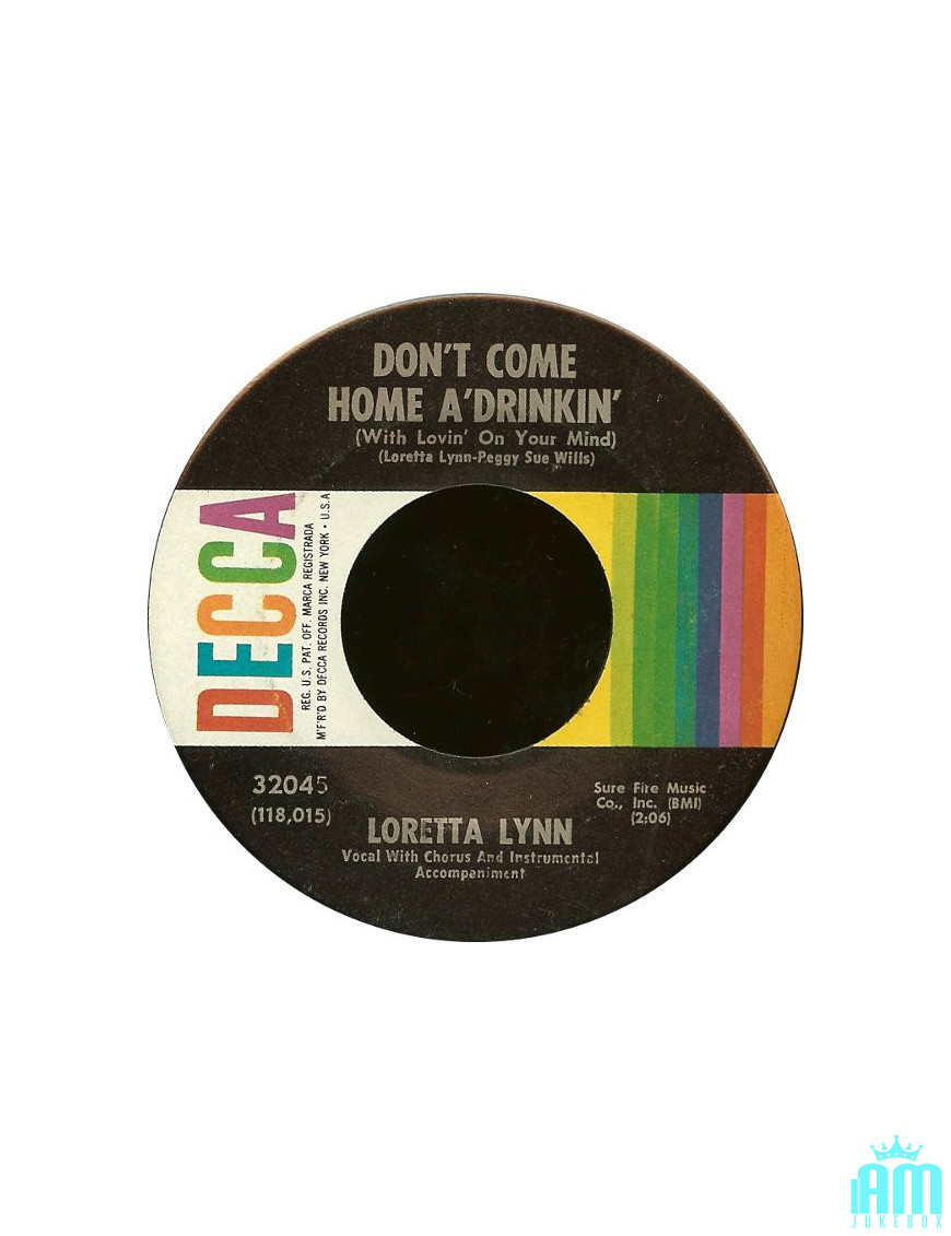 Don't Come Home A'Drinkin' (With Lovin' On Your Mind) Saint To A Sinner [Loretta Lynn] - Vinyle 7", 45 tr/min [product.brand] 1 