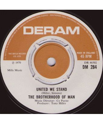 United We Stand [Brotherhood Of Man] - Vinyle 7", 45 tours, Single [product.brand] 1 - Shop I'm Jukebox 