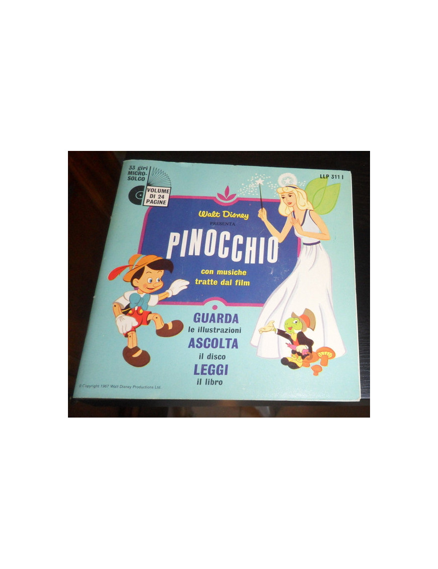 Walt Disney présente Pinocchio (avec la musique du film) [Unknown Artist] - Vinyle 7", 33 ? RPM