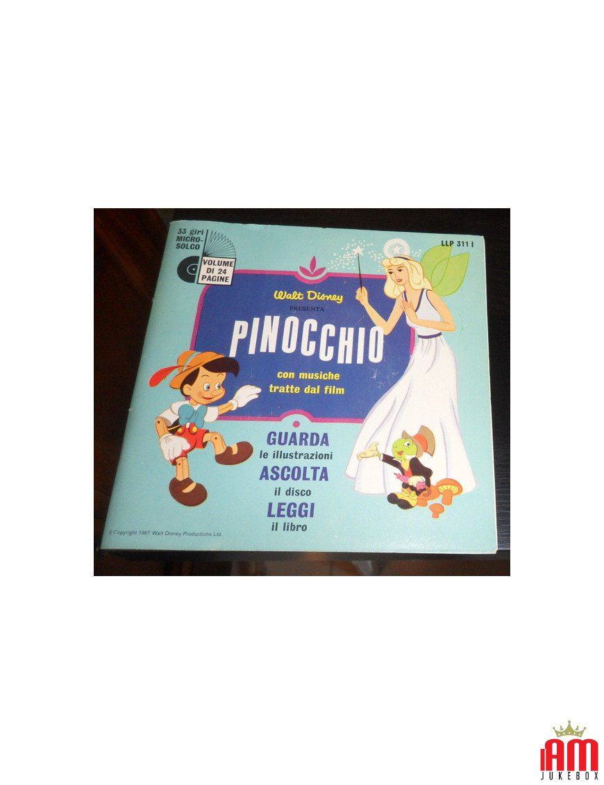 Walt Disney Presents Pinocchio (With Music From the Film) [Unknown Artist] - Vinyl 7", 33 ? RPM
