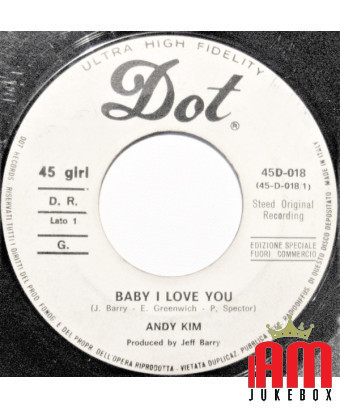 Baby, ich liebe dich [Andy Kim] – Vinyl 7", 45 RPM, Jukebox [product.brand] 1 - Shop I'm Jukebox 