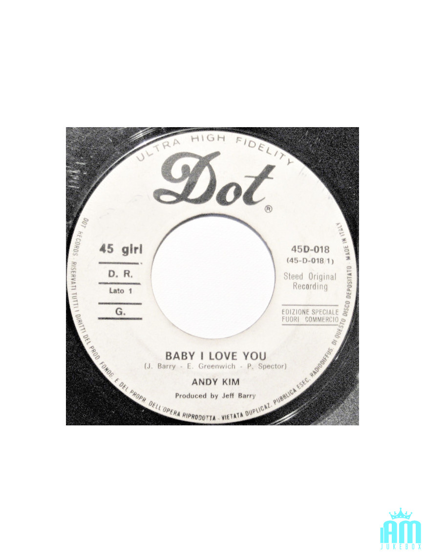 Baby, ich liebe dich [Andy Kim] – Vinyl 7", 45 RPM, Jukebox [product.brand] 1 - Shop I'm Jukebox 