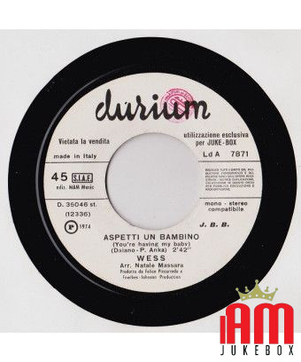 Aspetti Un Bambino Quella Notte Chicago Morì [Wess Johnson,...] - Vinyl 7", 45 RPM, Jukebox [product.brand] 1 - Shop I'm Jukebox