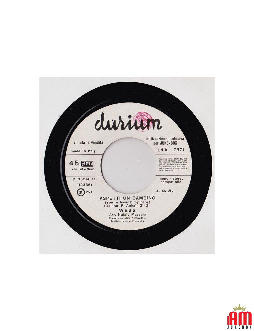 You Wait for a Child That Night Chicago Died [Wess Johnson,...] - Vinyl 7", 45 RPM, Jukebox [product.brand] 1 - Shop I'm Jukebox