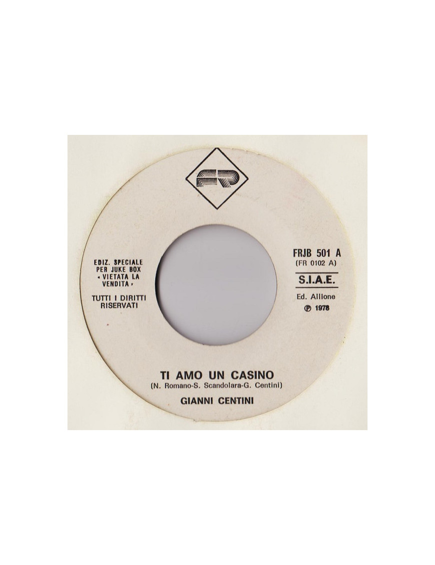 Ti Amo Un Casino   Mundial Bombo '78 [Gianni Centini,...] - Vinyl 7", 45 RPM, Jukebox