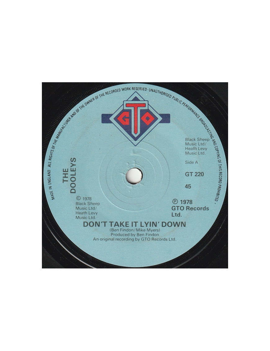 Don't Take It Lyin' Down [The Dooleys] - Vinyl 7", 45 RPM, Single [product.brand] 1 - Shop I'm Jukebox 