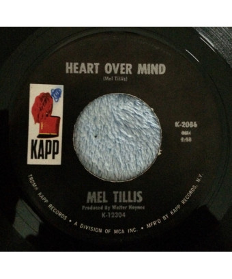 Heart Over Mind [Mel Tillis] - Vinyl 7", Single