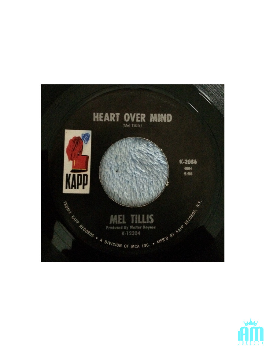 Heart Over Mind [Mel Tillis] - Vinyl 7", Single [product.brand] 1 - Shop I'm Jukebox 